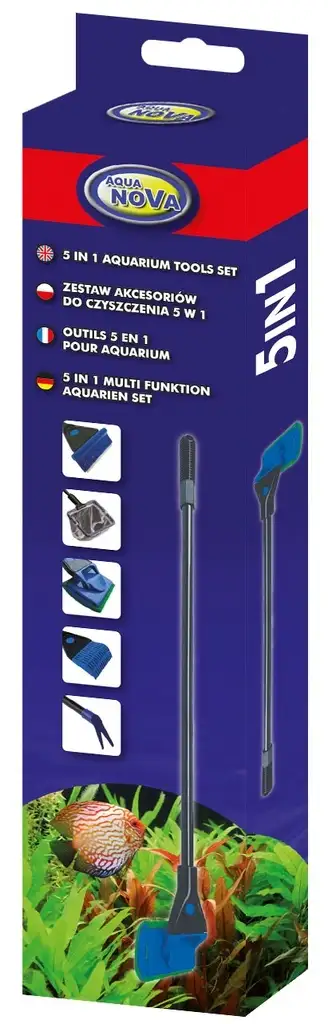 5 in 1 Gereedschap Set Middel tot Groot Aquarium - Afbeelding 2